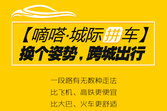 C2C平臺嘀嗒拼車新開3座城市，現(xiàn)已覆蓋50城